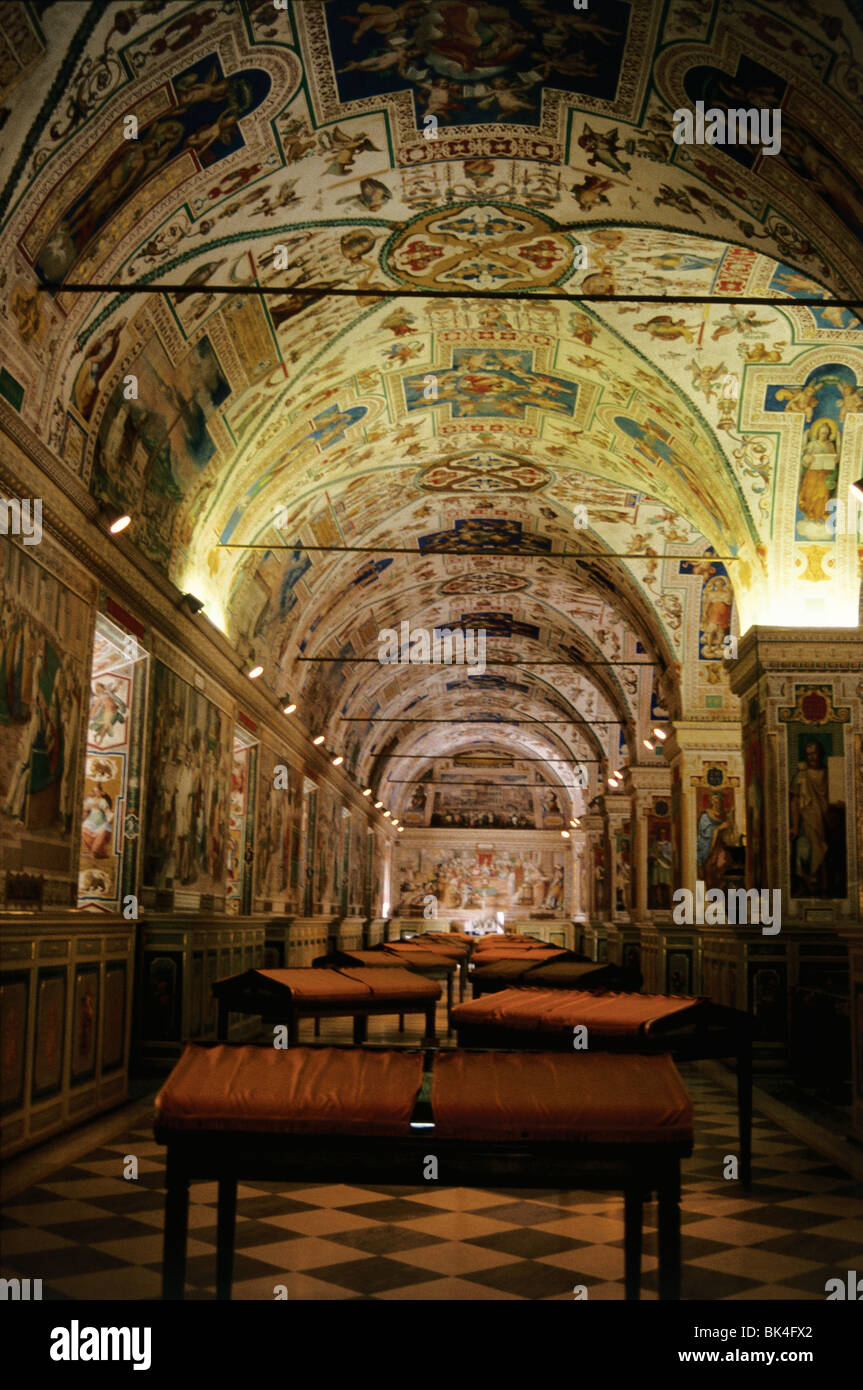 Sistine Hall in the Vatican Library, Rome Stock Photo