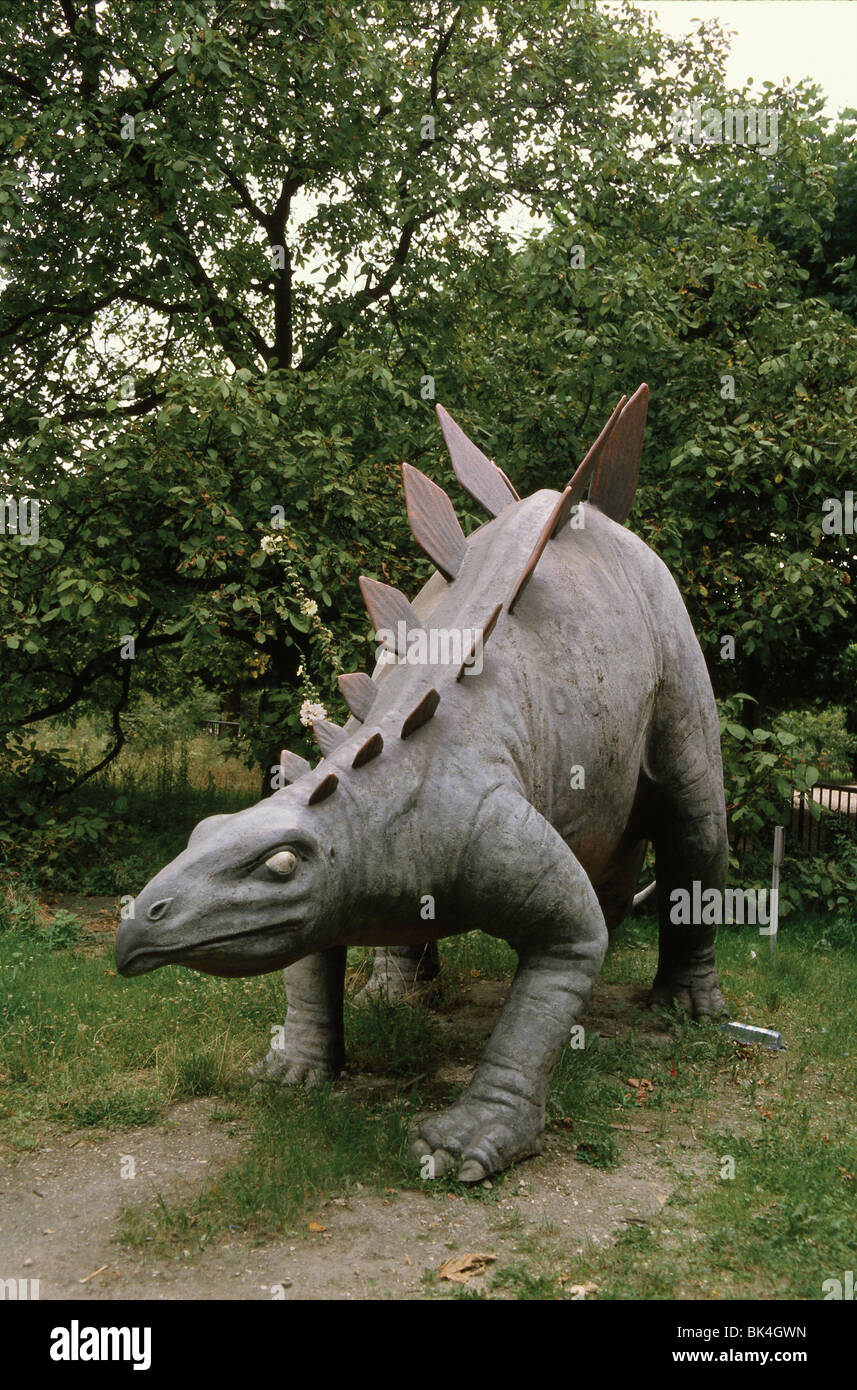 Stegosaurus at Jardin des Plantes, Paris, France Stock Photo