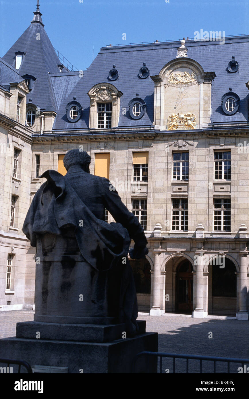 Statue of Victor Hugo at La Sorbonne, Paris Stock Photo