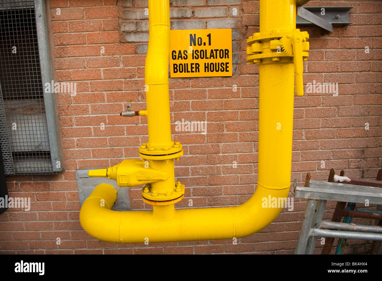 Industrial Yellow Gas Main high pressure Stock Photo Alamy