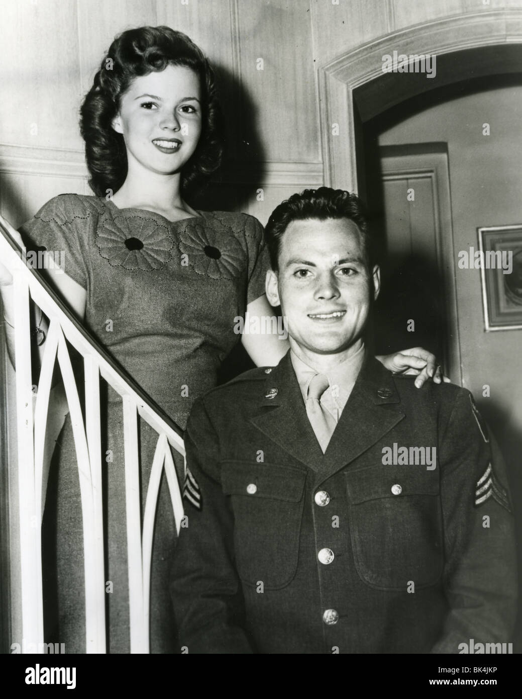 SHIRLEY TEMPLE with John Agar who she married in 1945 Stock Photo