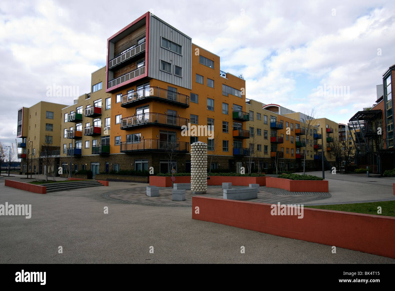 housing at millenium village in greenwich Stock Photo Alamy