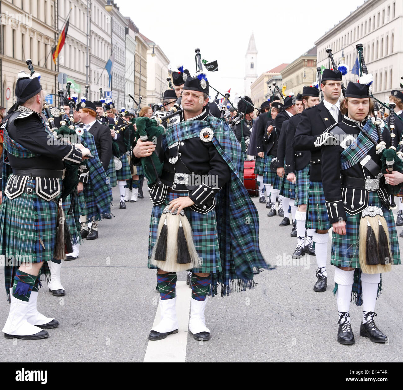 Irish musicians on the celebration od St. Patricks day Stock Photo