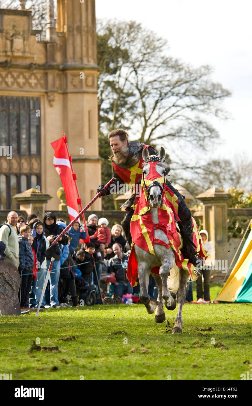 Part of the medieval/jousting display at Knebworth House Stock Photo