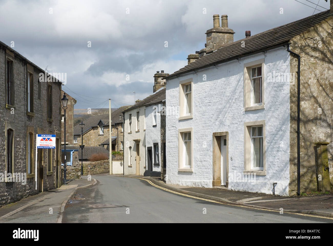Main Street, in the village of Ingleton, North Yorkshire, England UK