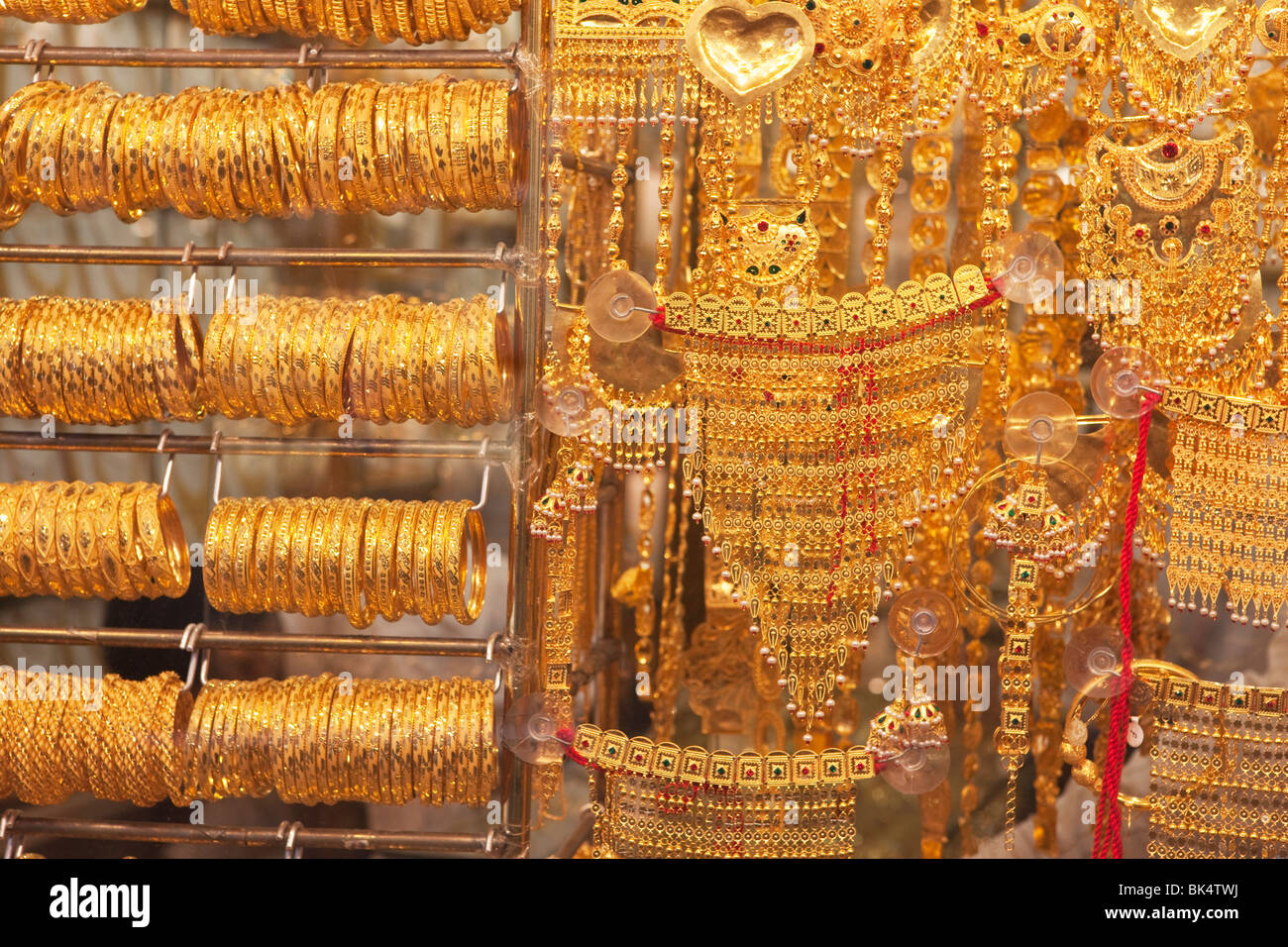 The Gold Souk, Deira, Dubai, United Arab Emirates, Middle East Stock Photo