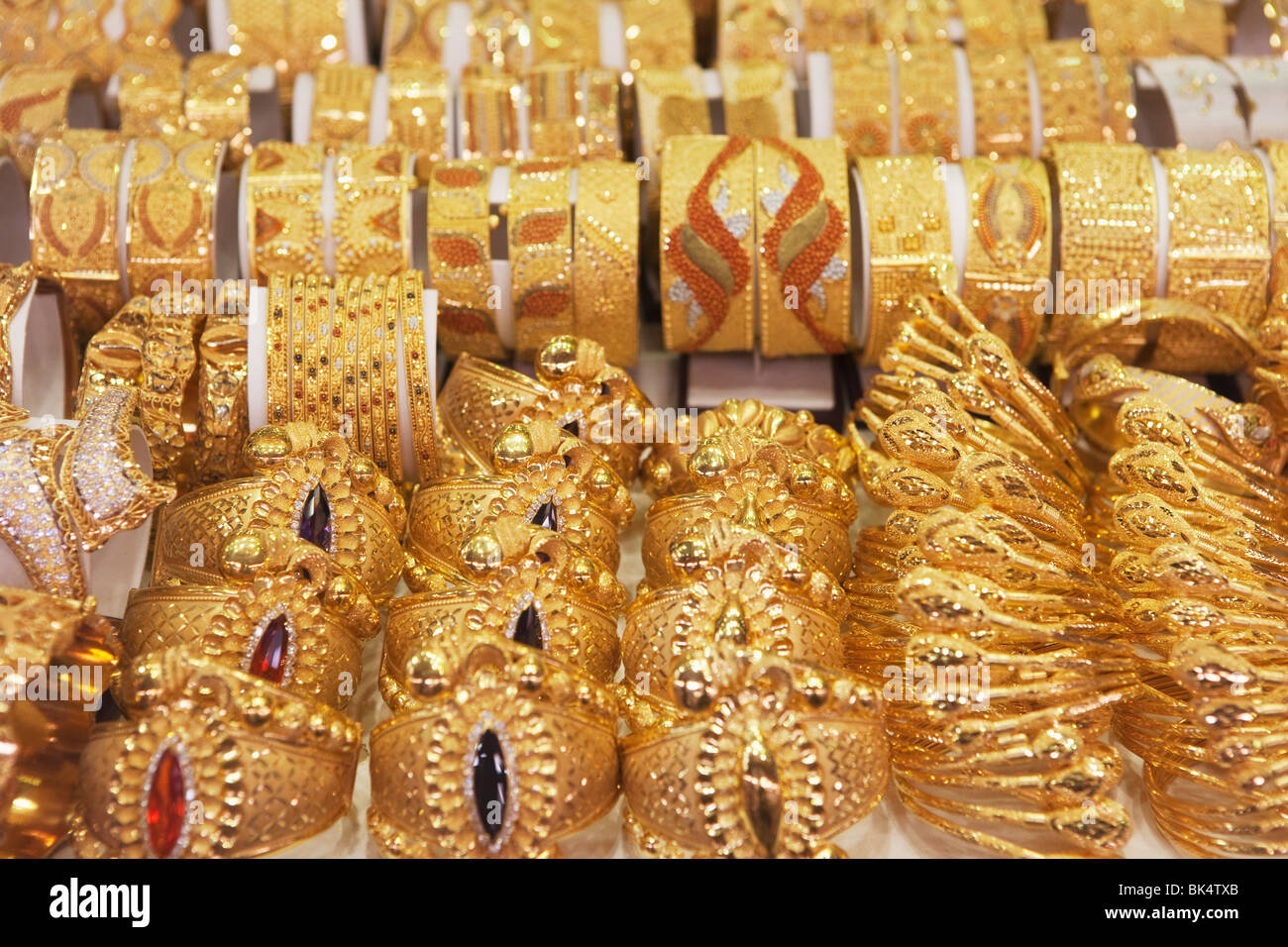 The Gold Souk, Deira, Dubai, United Arab Emirates, Middle East Stock Photo