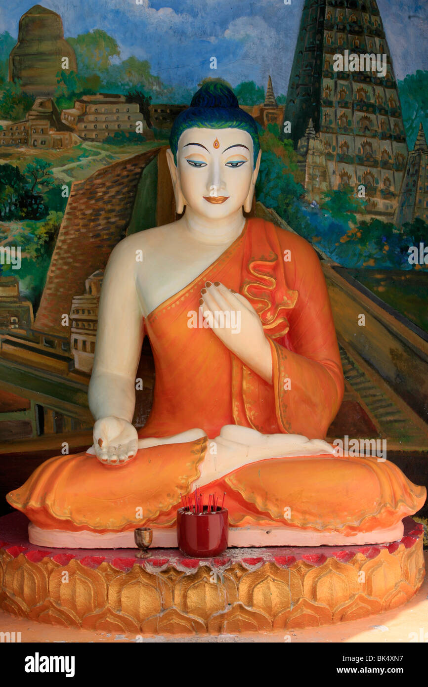 Buddha, Dharmikarama Burmese temple, Penang, Malaysia, Southeast Asia, Asia Stock Photo
