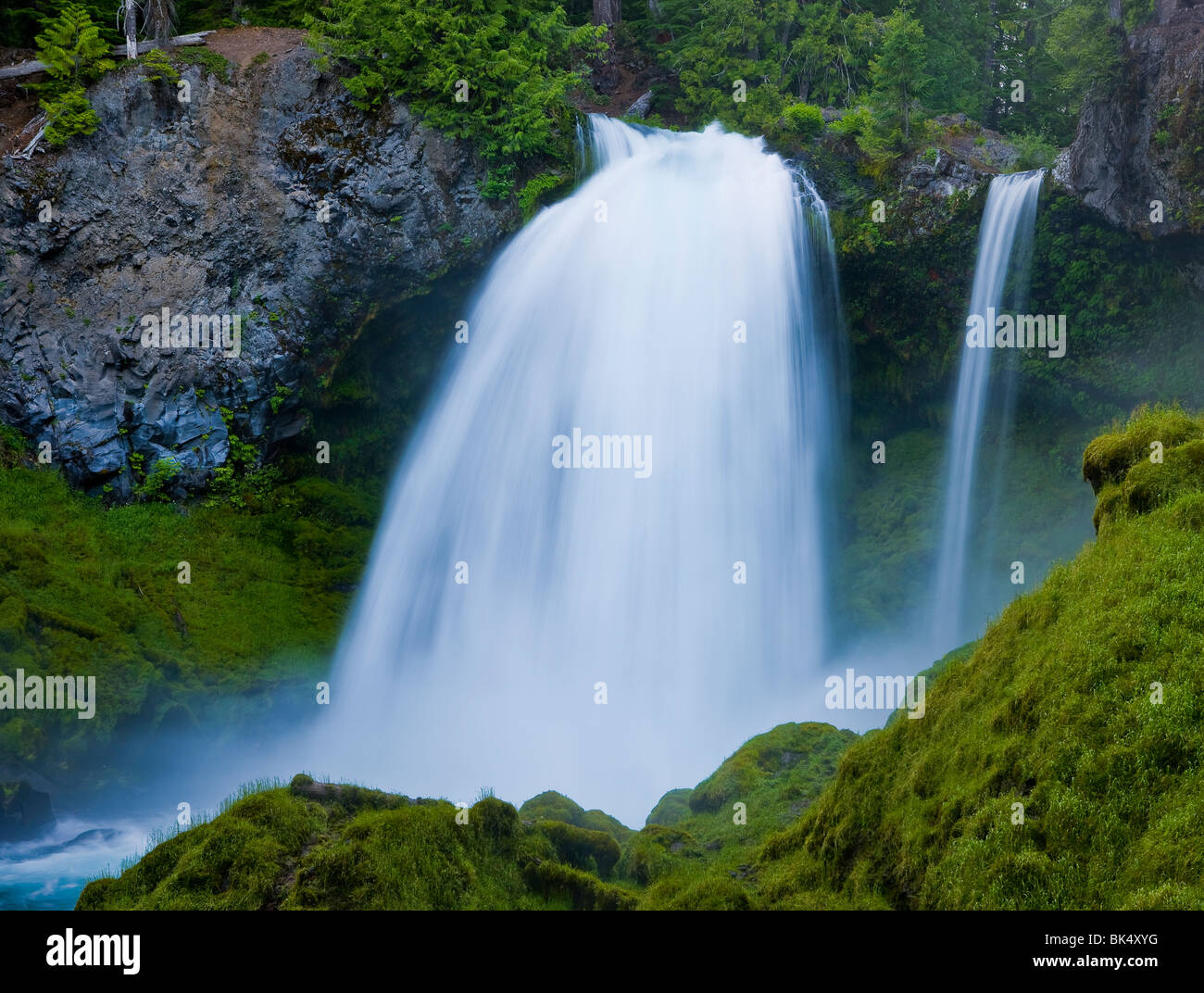 SAHALIE FALLS, OREGON, USA - Sahalie Falls, on the headwaters of the McKenzie River, in the Willamette National Forest. Stock Photo