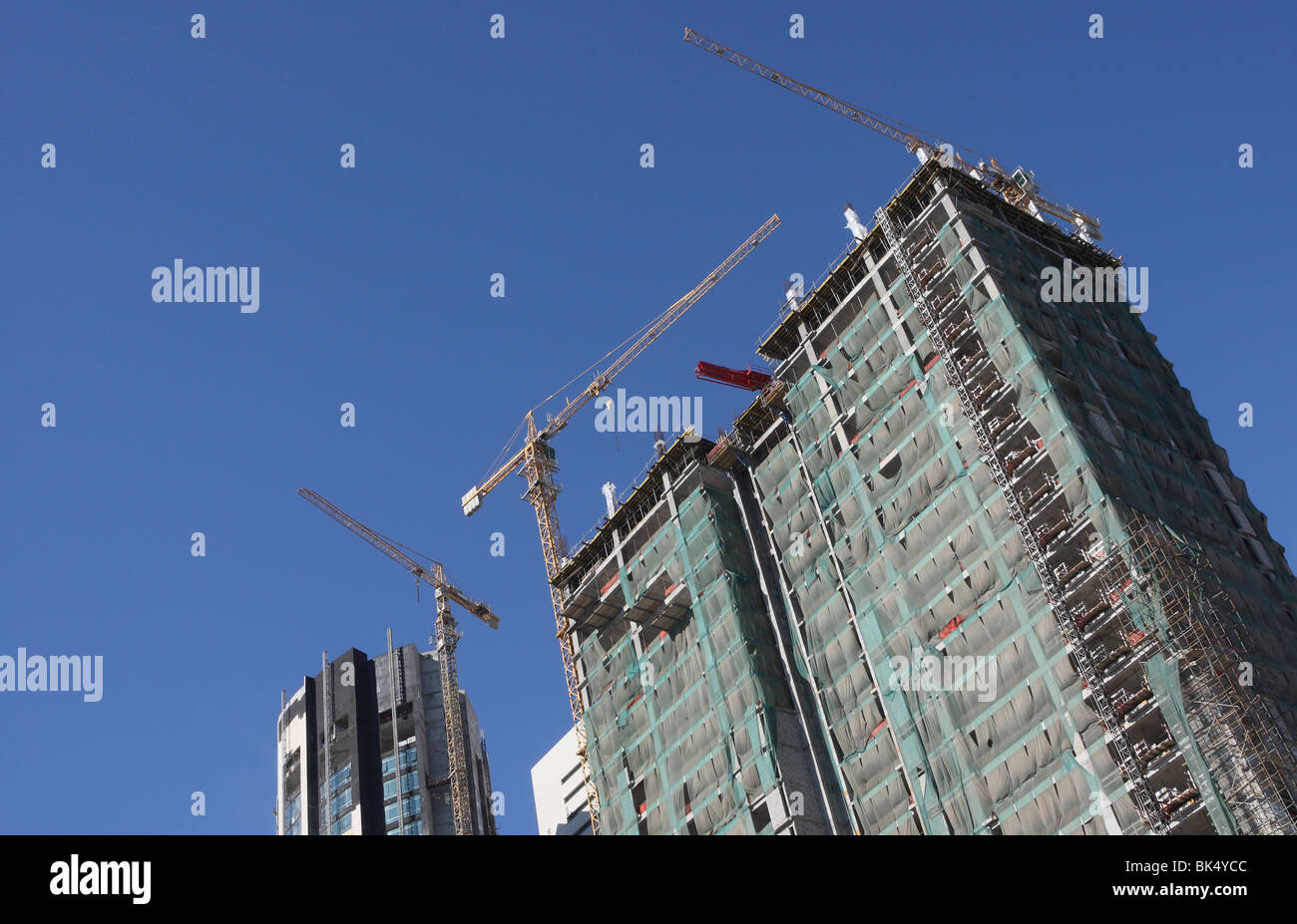 High-rise construction site in Doha / Qatar Stock Photo