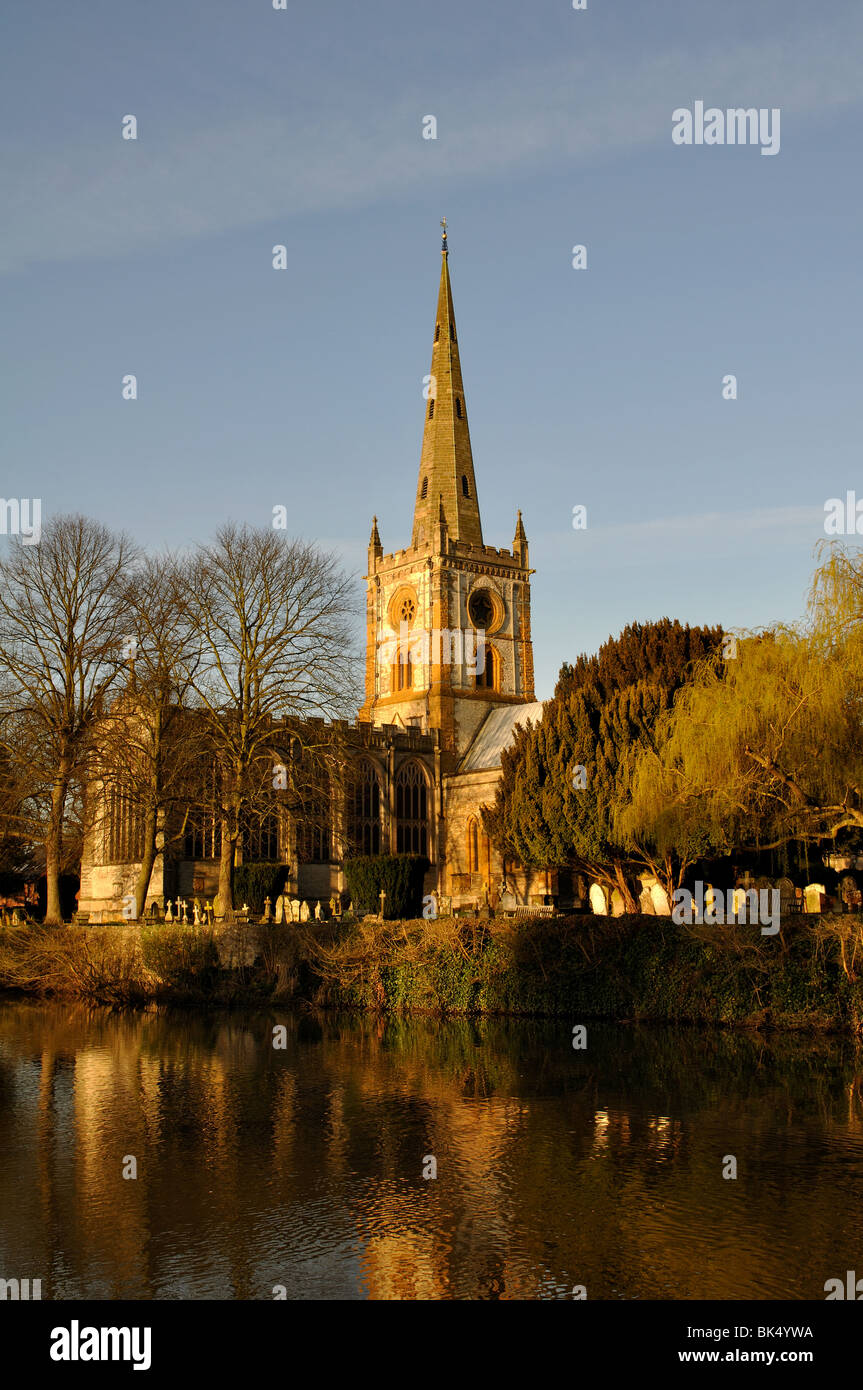 Holy Trinity Church and River Avon, Stratford-upon-Avon, Warwickshire, England, UK Stock Photo