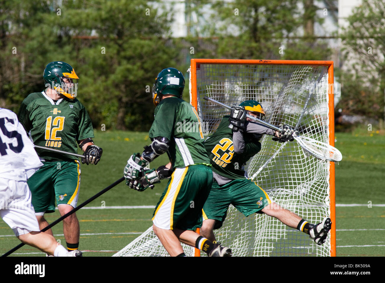 Boys high school lacrosse match Stock Photo Alamy