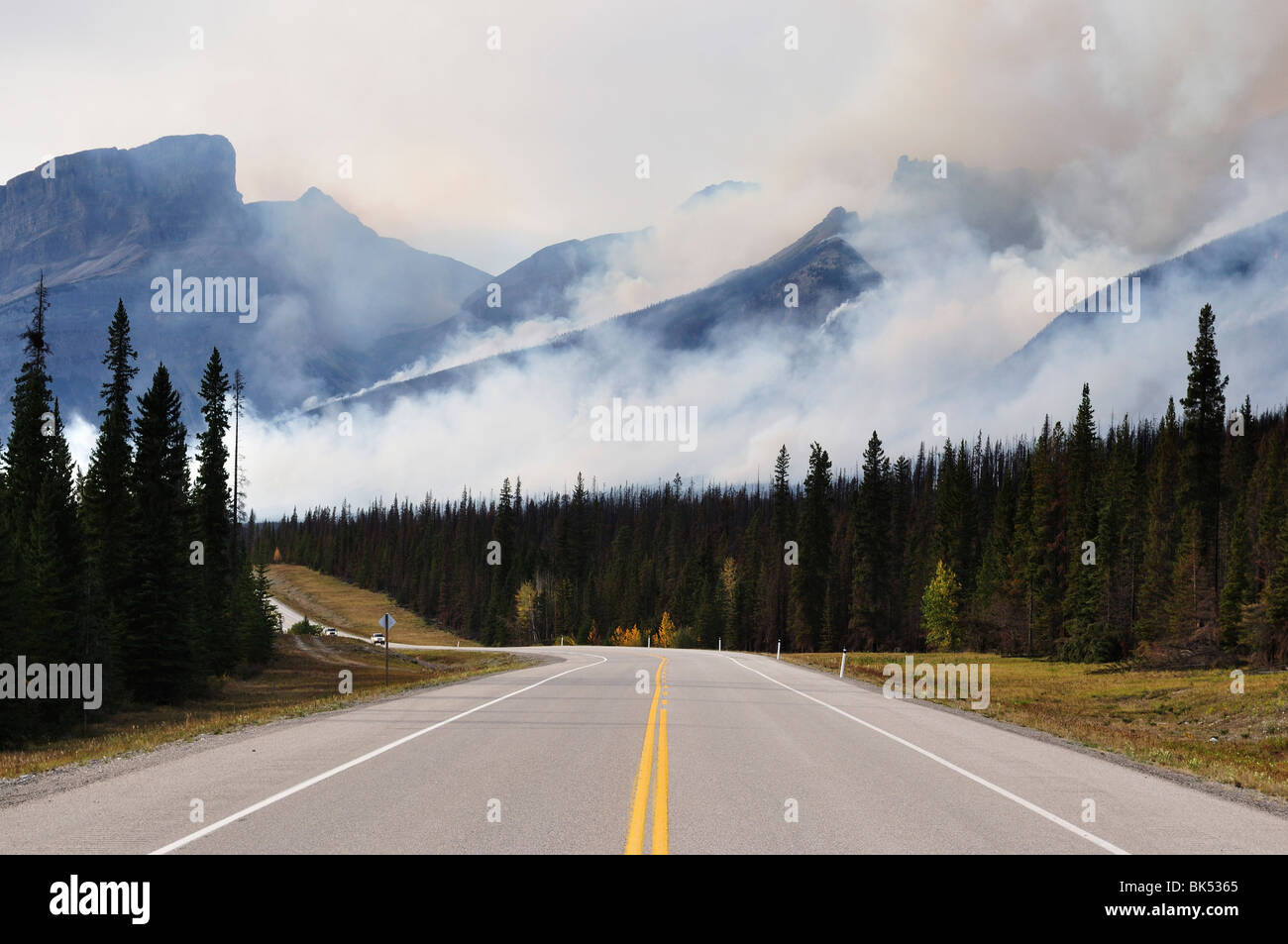 Forest Fire, Banff National Park, Alberta, Canada Stock Photo Alamy
