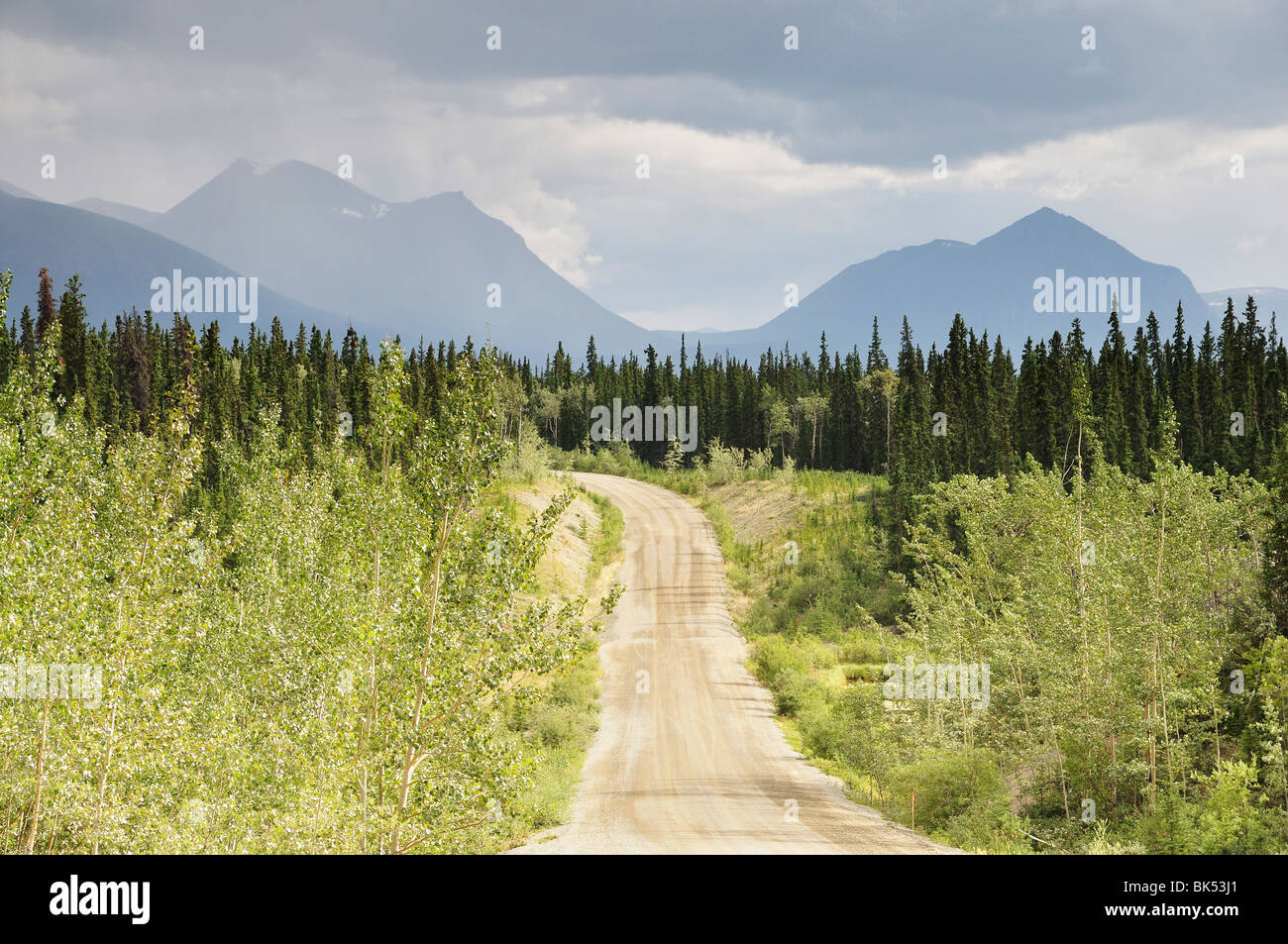Gravel Road, Yukon Plateau, Yukon Territory, Canada Stock Photo Alamy