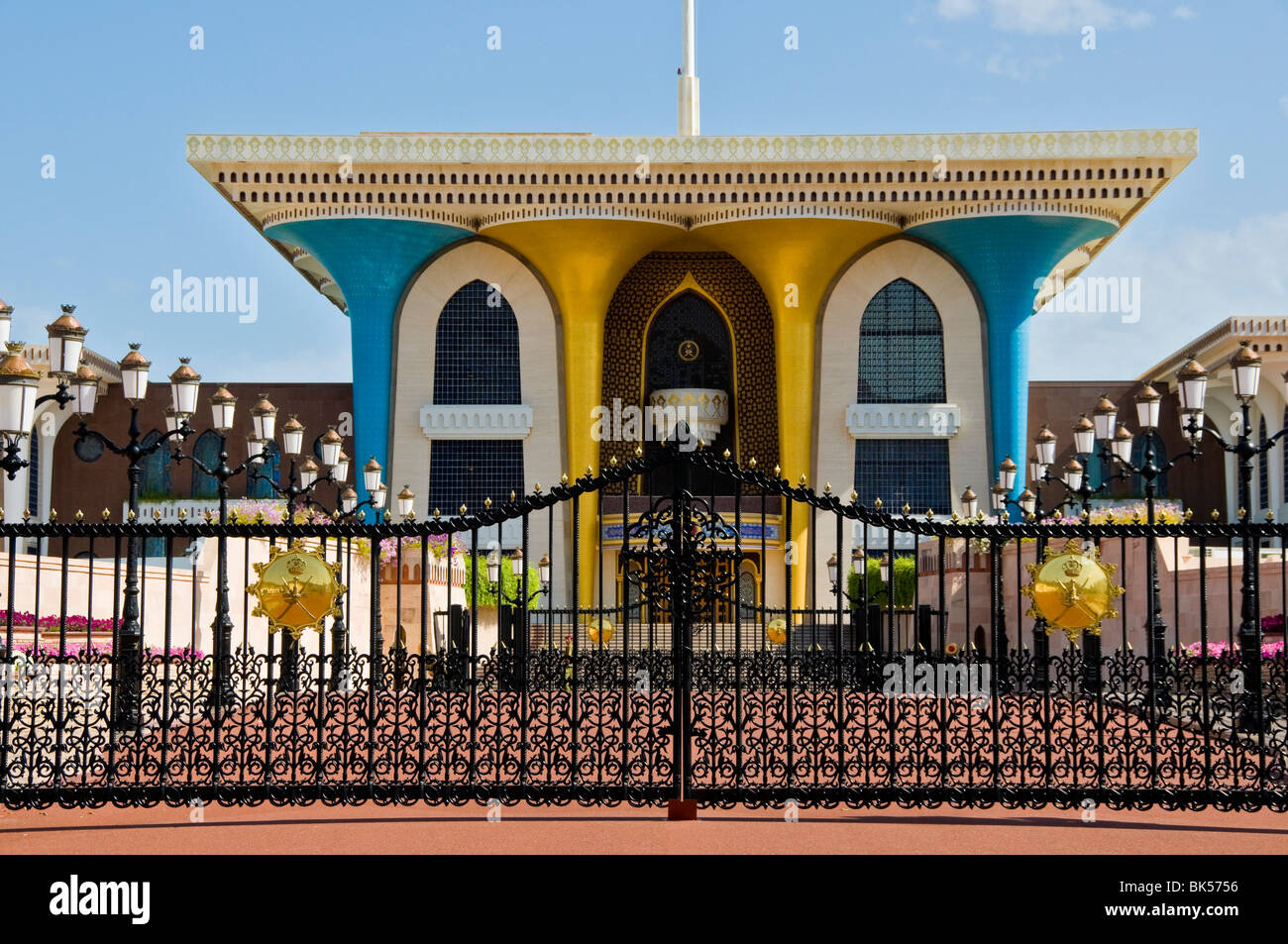 Sultans Qaboos Al Alam Palace  Muscat Oman Stock Photo