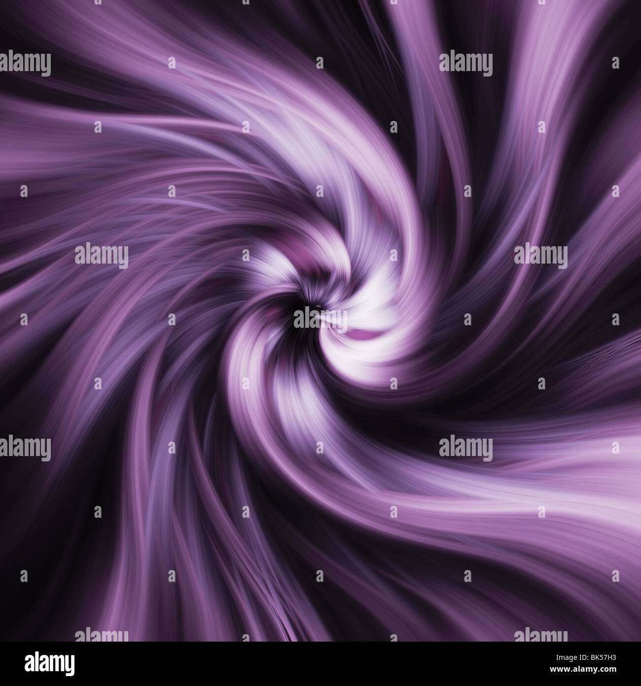 A dark purple abstract vortex, swirl formed Stock Photo