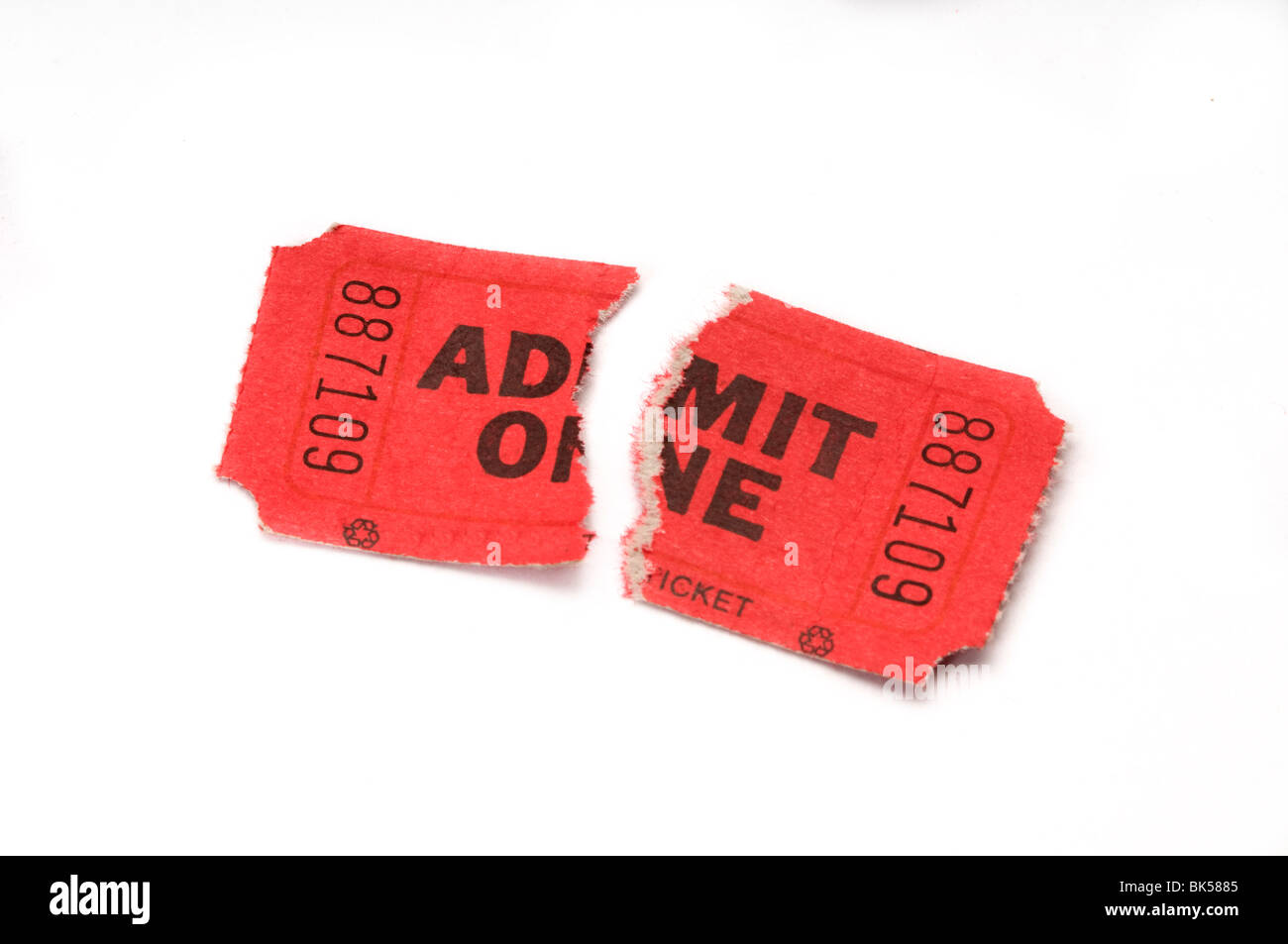 red movie event tickets Stock Photo