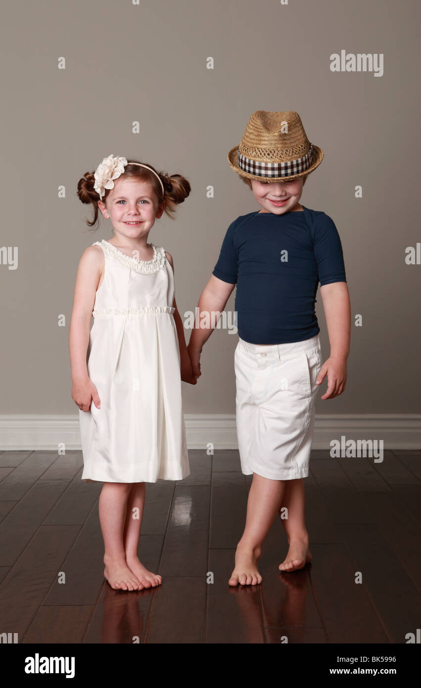 Young couple holding hands Stock Photo
