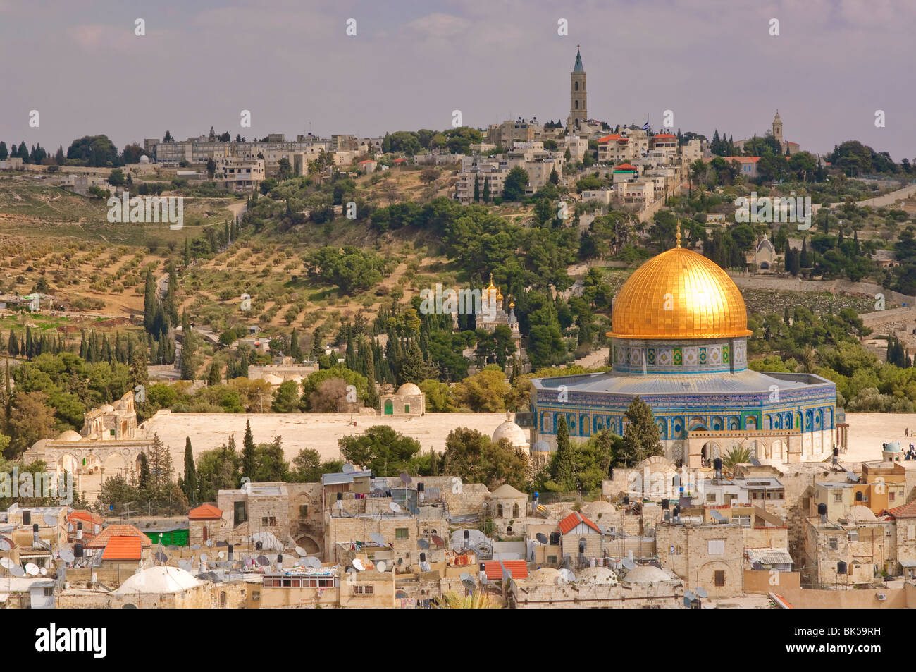 Dome of the Rock, Jerusalem, Israel, Middle East Stock Photo