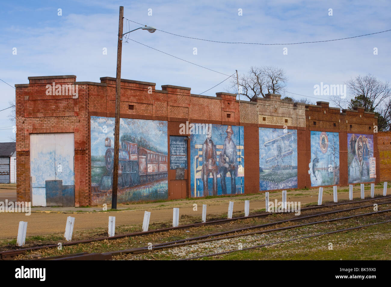 Murals in Tutwiler Mississippi chronicles town's role in blues music