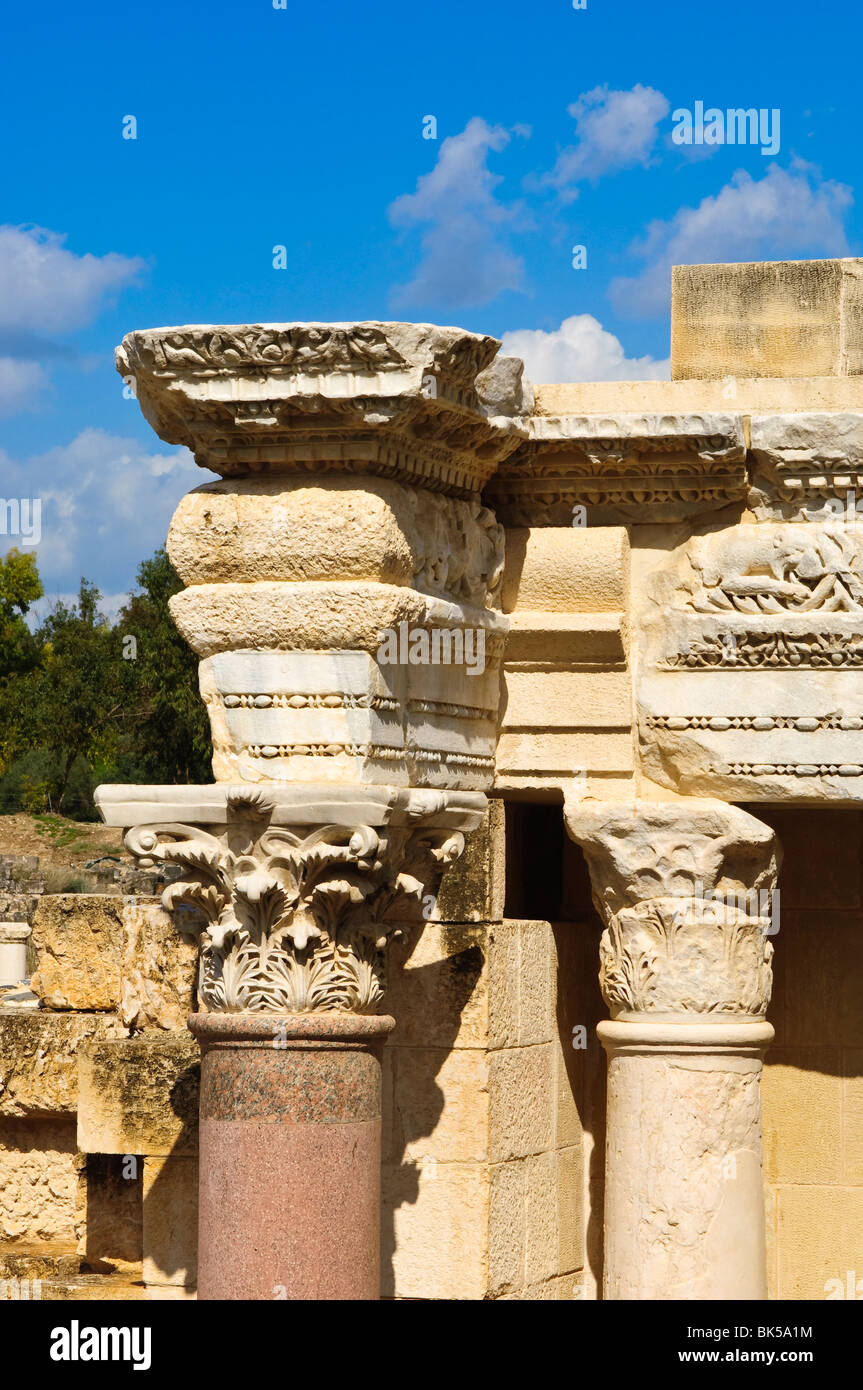 Ruins of the Decapolis city of Scythopolis, Bet She'an National Park, Israel, Middle East Stock Photo