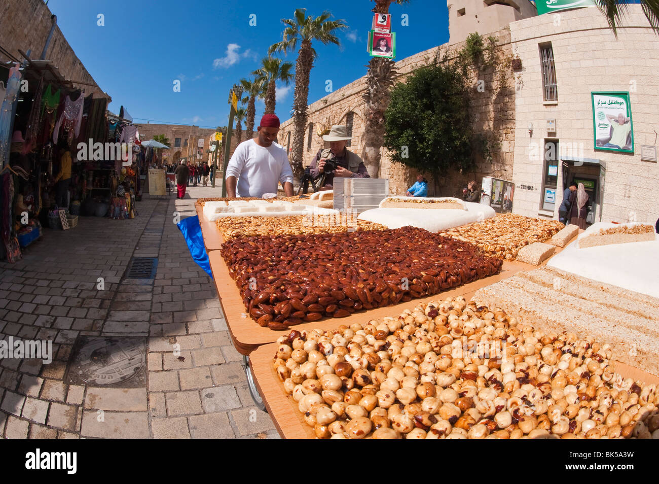 Arab market, Akko (Acre), Israel, Middle East Stock Photo