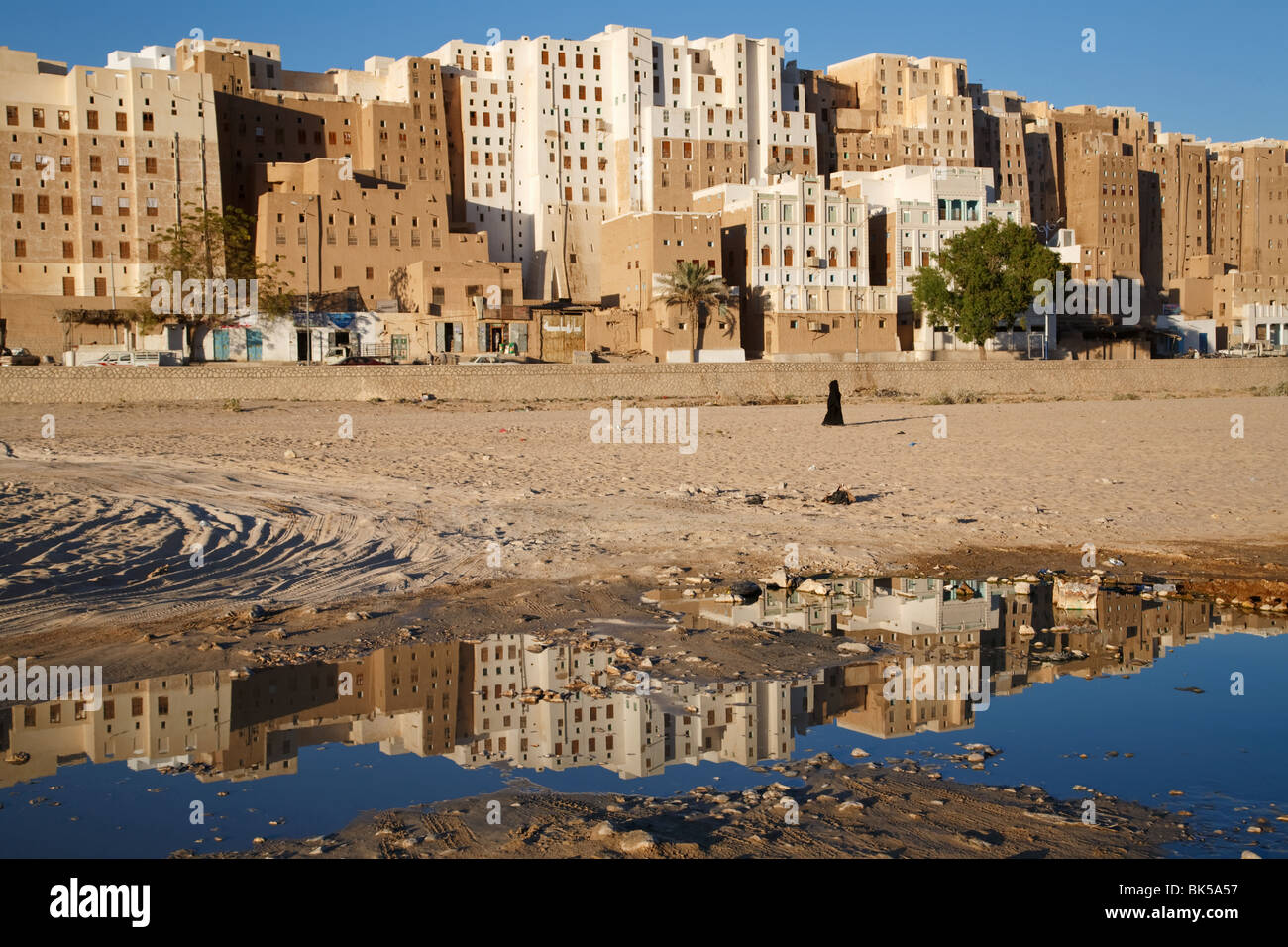 A UNESCO listed heritage town of Shibam, Yemen famous for its muddy tall buildings. Stock Photo