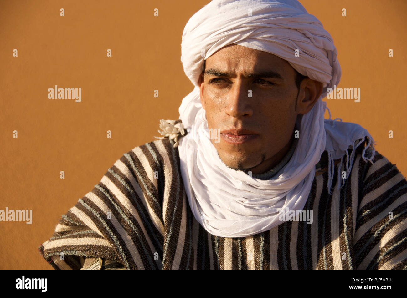 Close-up of a Tuareg man, Morocco Stock Photo