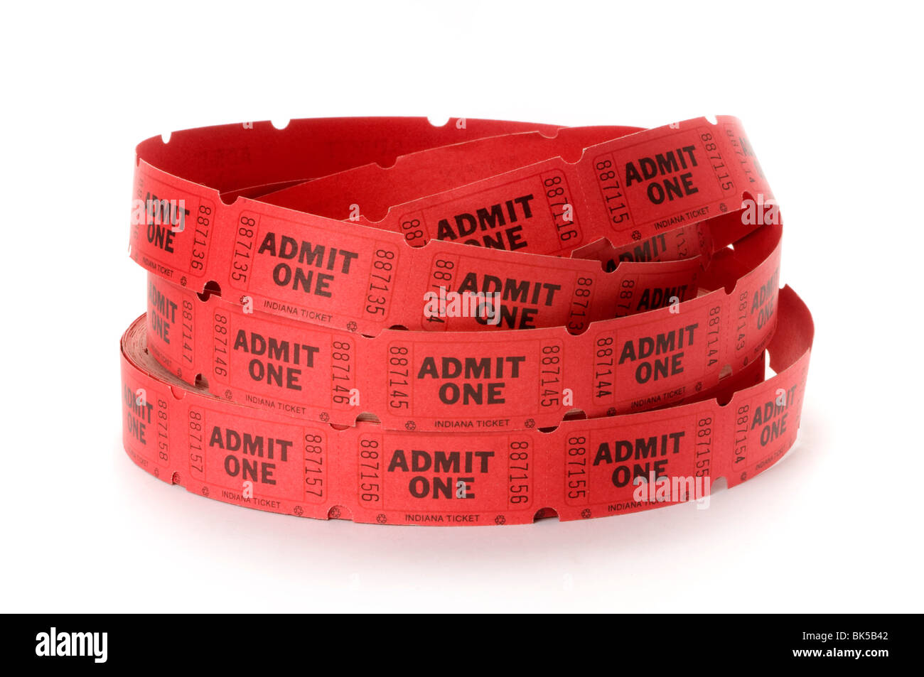 red movie event tickets Stock Photo