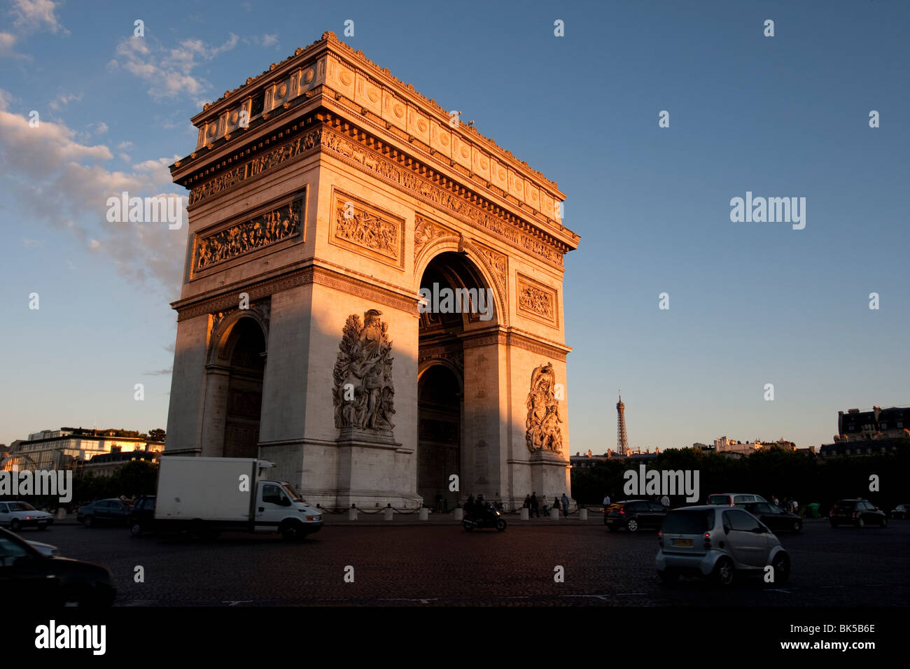 The Arch de Triomphe in Paris Stock Photo