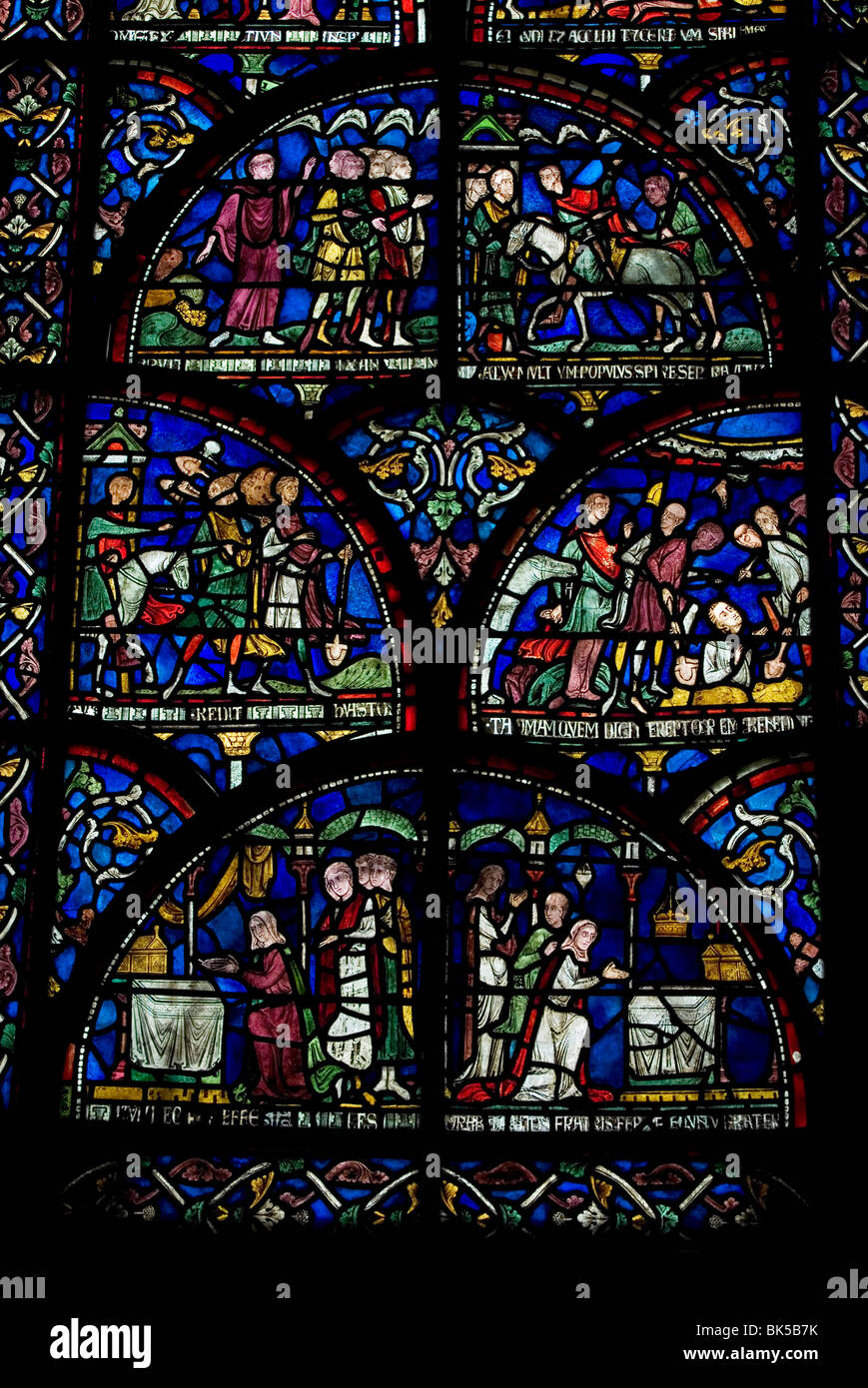 Stained Glass Window, Canterbury Cathedral, UNESCO World Heritage Site ...