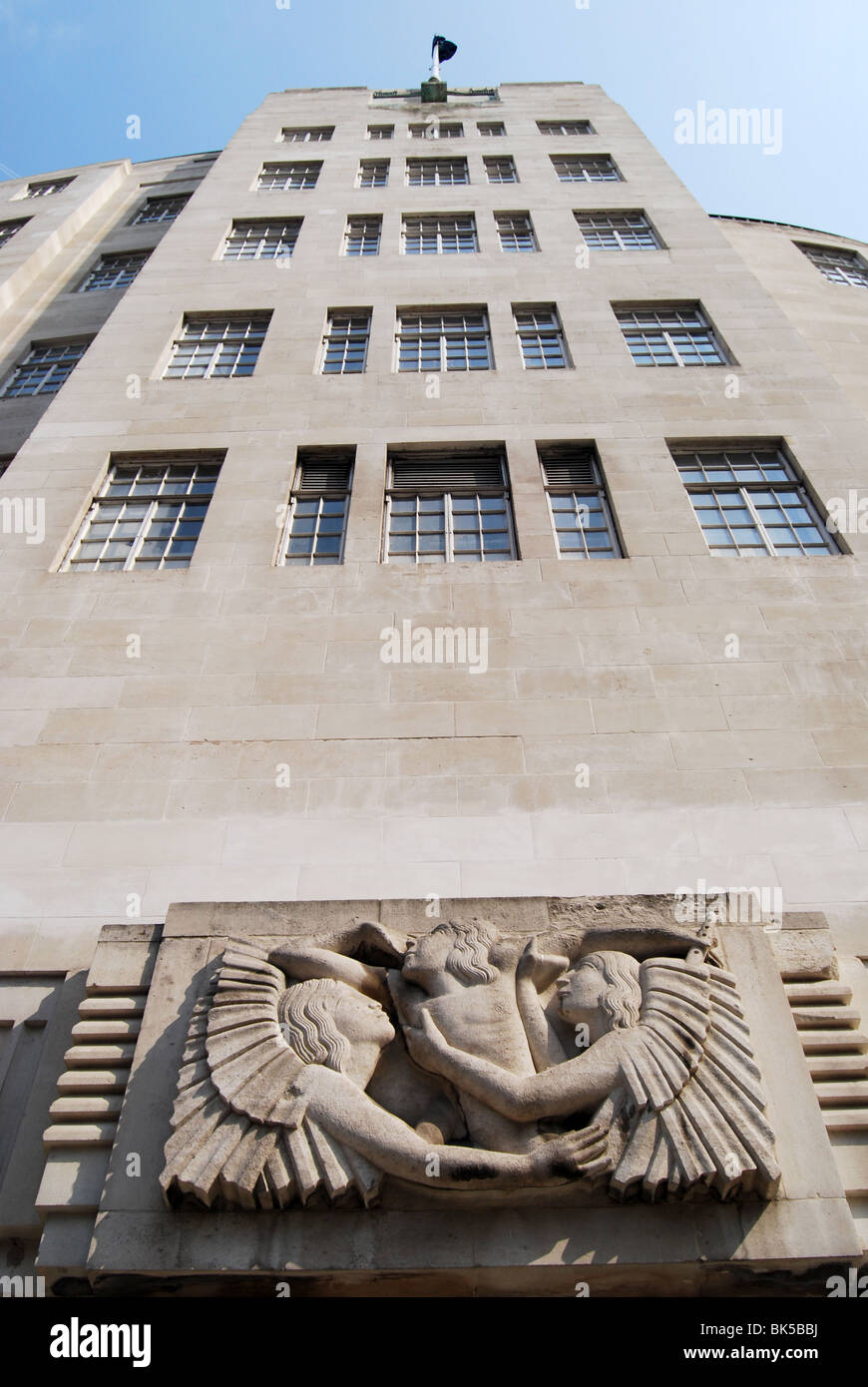 BBC Broadcasting House Eric Gill Sculpture Art Deco Stock Photo Alamy