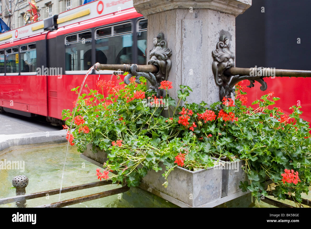 A water fountain in downtown Bern Switzerland Stock Photo Alamy