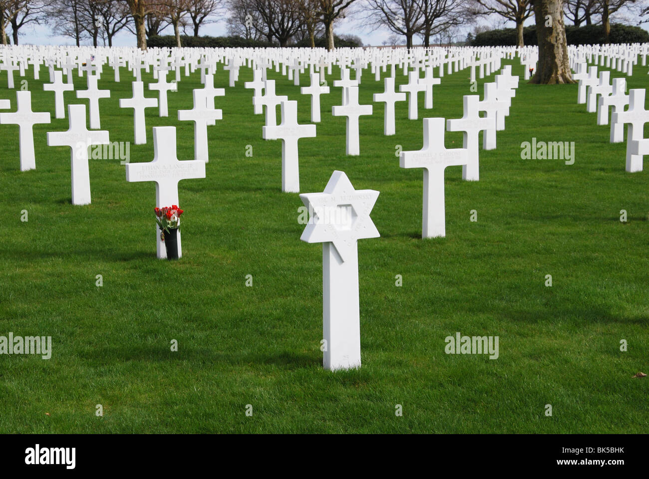 US military cemetery and memorial Margraten near Maastricht, Netherlands Stock Photo