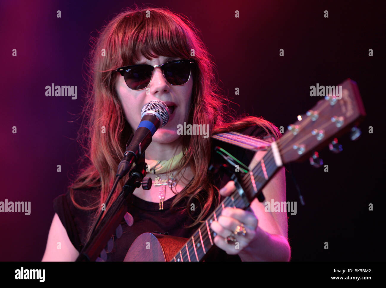 Jenny Lewis performs at Bonnaroo. Stock Photo
