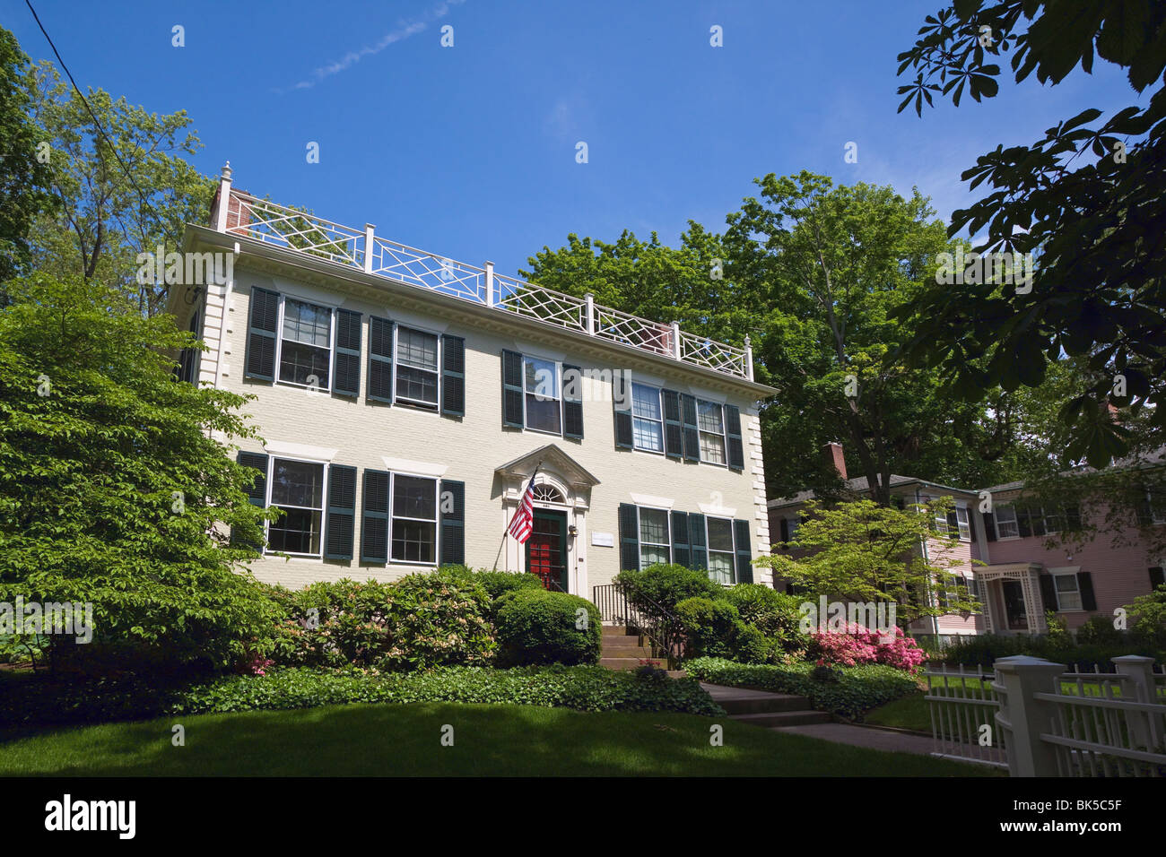 The Federal style Collins House at 620 Hope Street in Bristol, Rhode Island, United States of America, North America Stock Photo