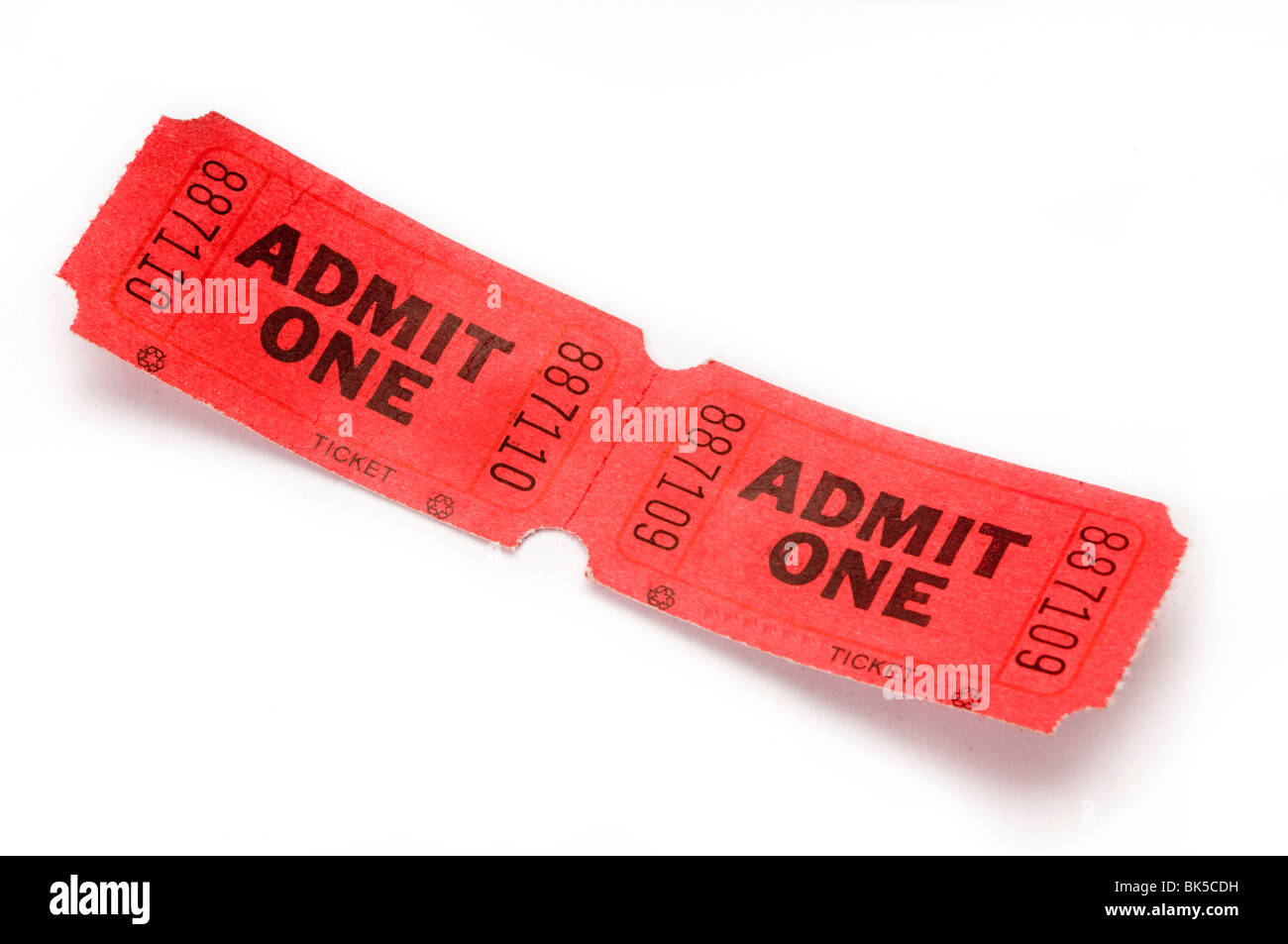 red movie event tickets Stock Photo