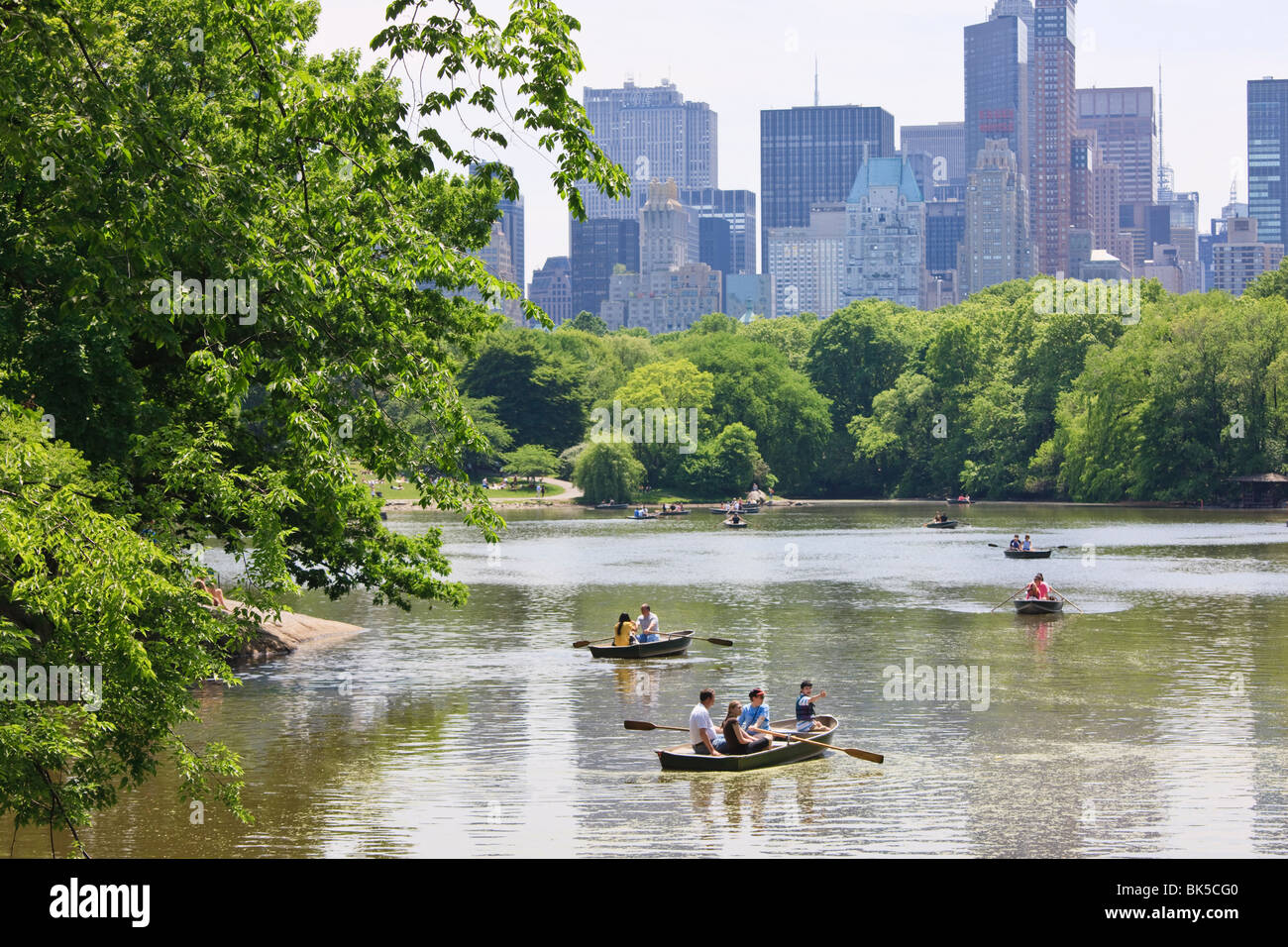 The Lake, Central Park, Manhattan, New York City, New York, United States of America, North America Stock Photo