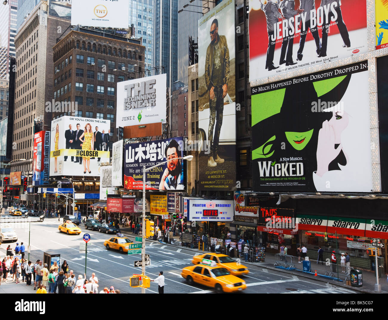 Times Square, Manhattan, New York City, New York, United States of America, North America Stock Photo