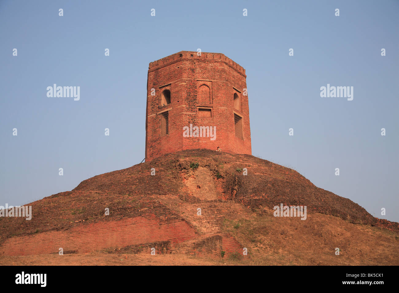 Chaukhandi Stupa, Buddhist stupa, Sarnath, near Varanasi, Uttar Pradesh, India, Asia&#10;&#10; Stock Photo