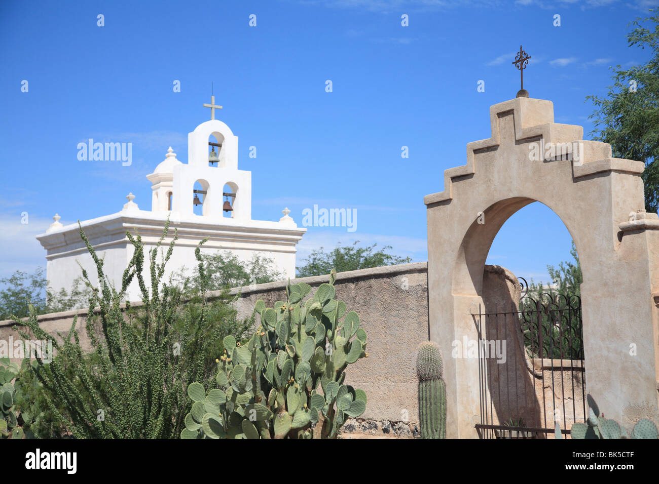 Chapel, San Xavier del Bac Mission, Tucson, Arizona, United States of ...