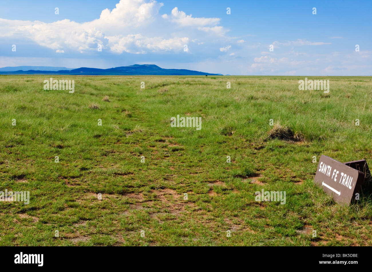 Wagon ruts at Fort Union National Monument and Santa Fe National Historic Trail, New Mexico, United States of America Stock Photo
