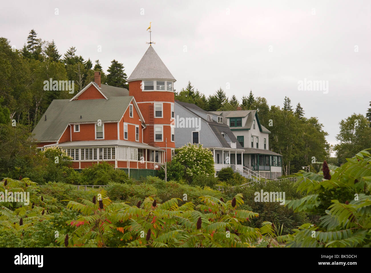 Squirrel Island Homes Stock Photo Alamy