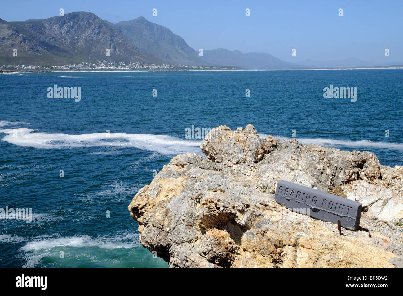 Gearing Point at Hermanus western Cape South Africa outlooks Atlantic Ocean Stock Photo