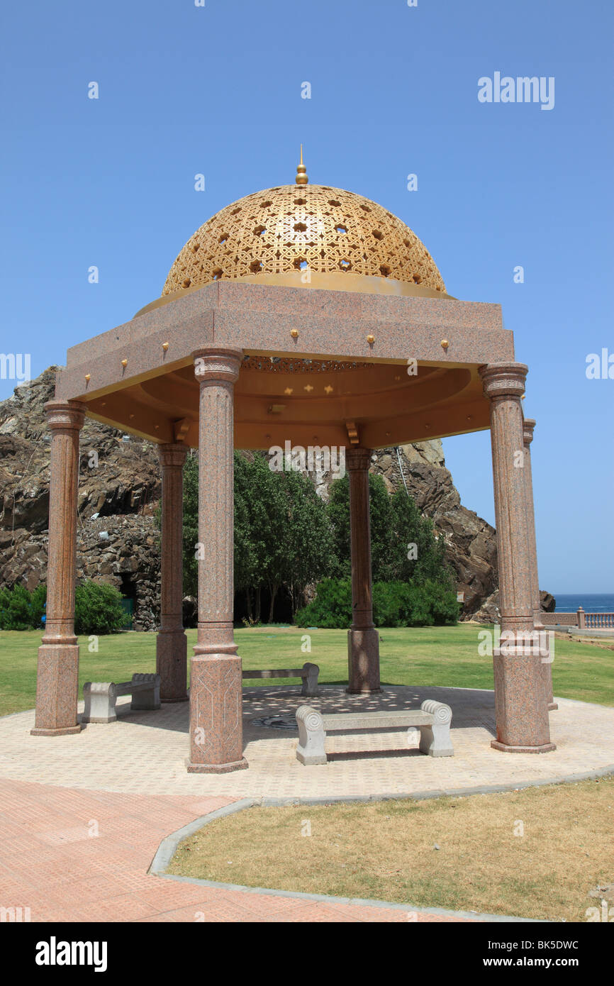 sun shelter dome at the Promenade Corniche of Muttrah quarter, Muscat
