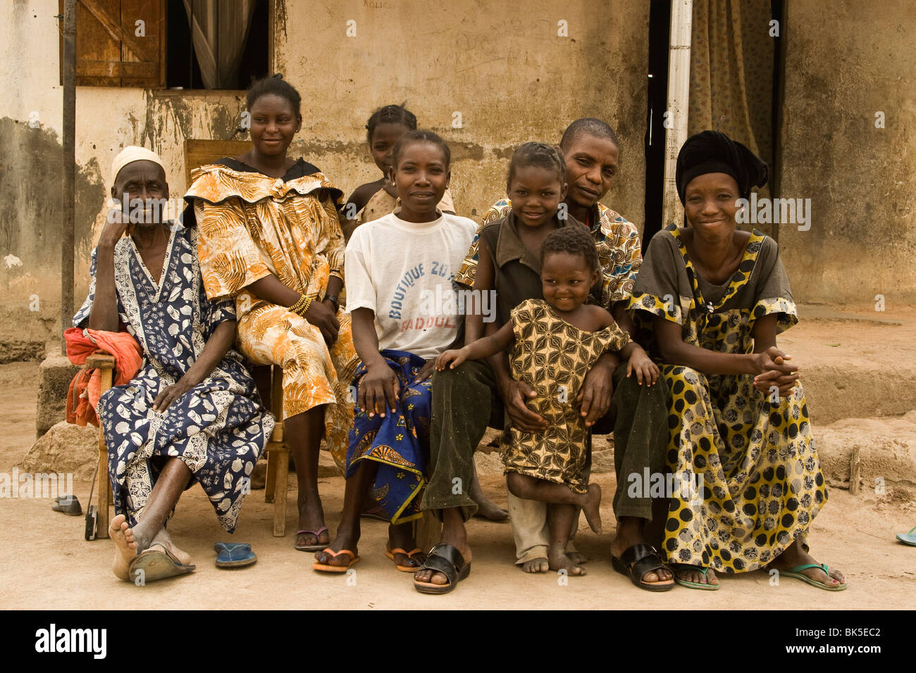 Large family in Central African Republic Stock Photo