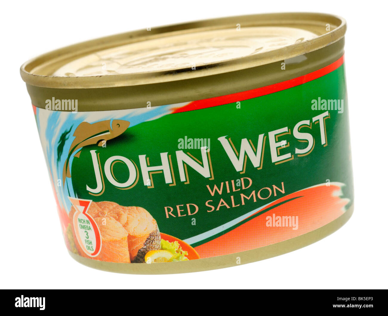 Tin of John West Wild Red Salmon Stock Photo Alamy