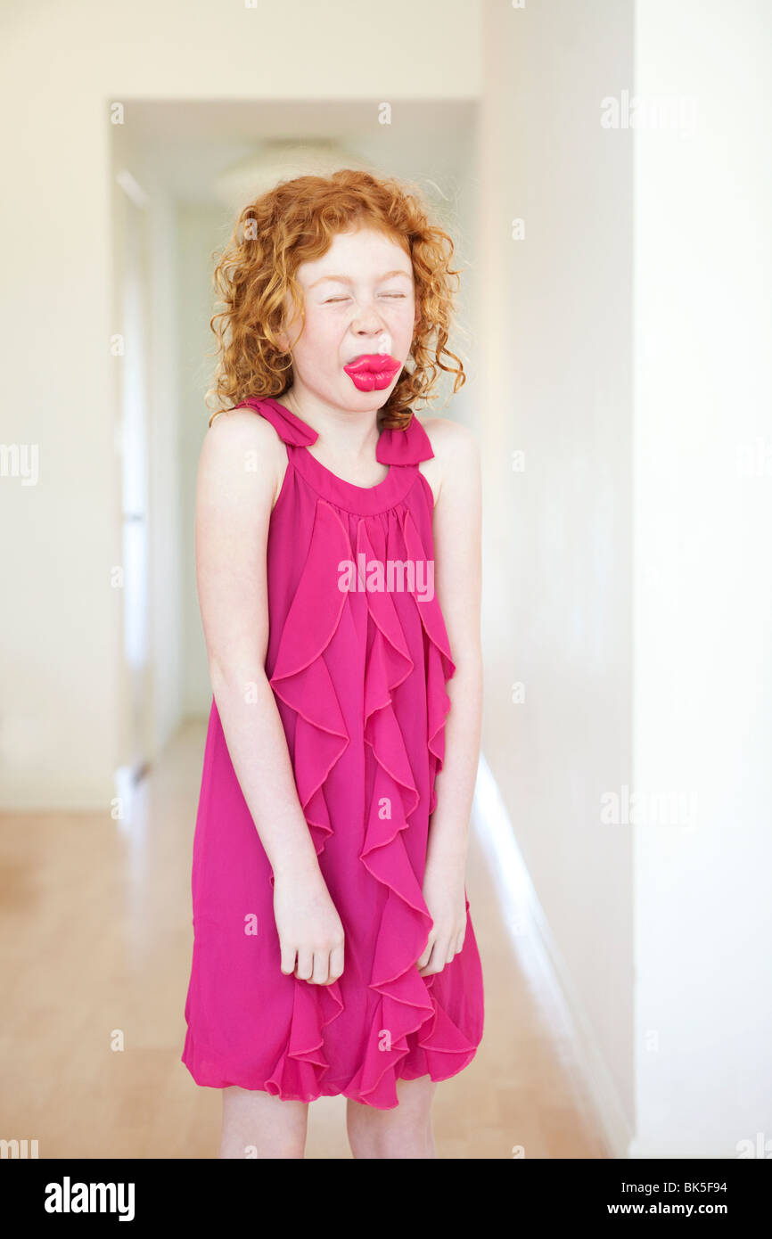 girl in pink dress