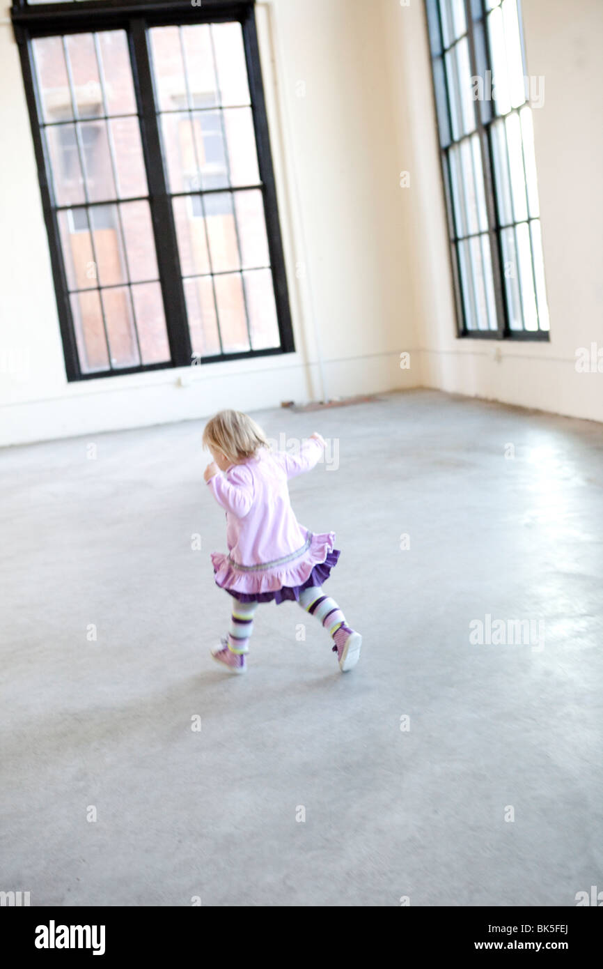 Young girl playing in studio Stock Photo