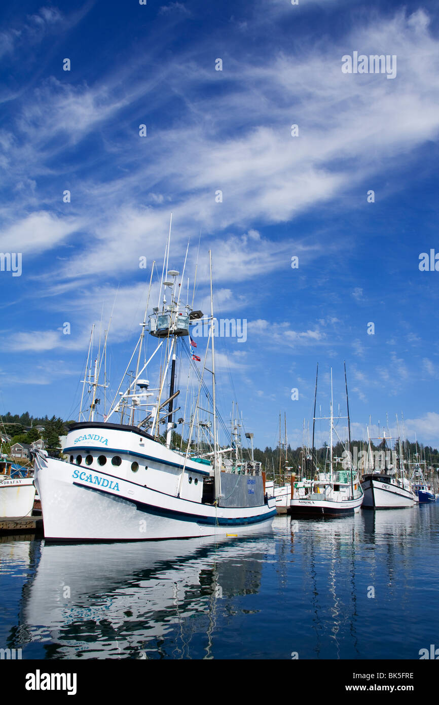 Commercial fishing boats at a harbor, Newport, Oregon, USA Stock Photo Alamy